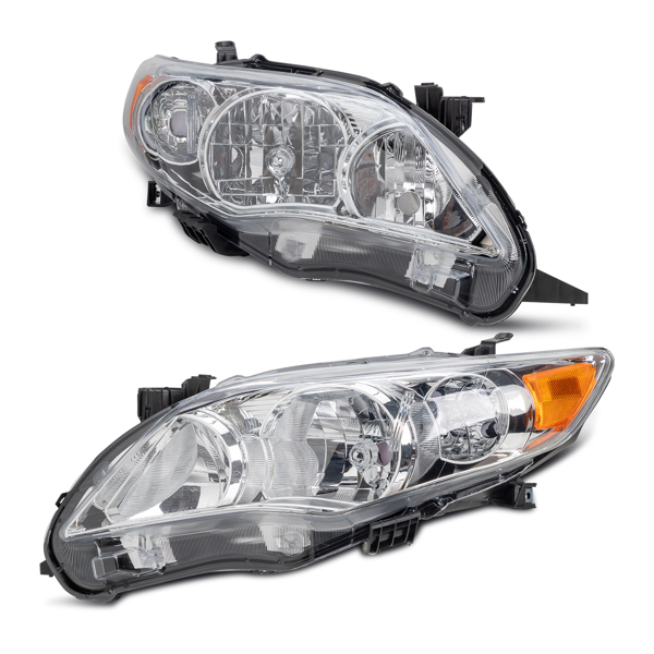 For SET Corolla 2011 2012 2013 chrome Headlights Headlamps 11 12 13