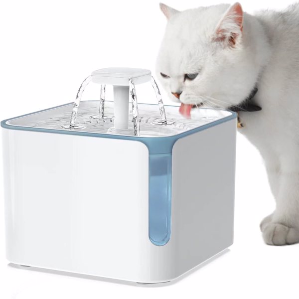 Cat Water Fountain, Automatic Cat Fountain 3L/101oz, Dog Water Dispenser with Adjustable Pump, Cat Drinking Fountains with 2 Filters,  （FBA shipping,  not using Amazon logistics）