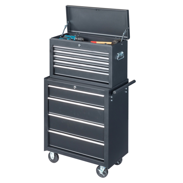 steel tool box black