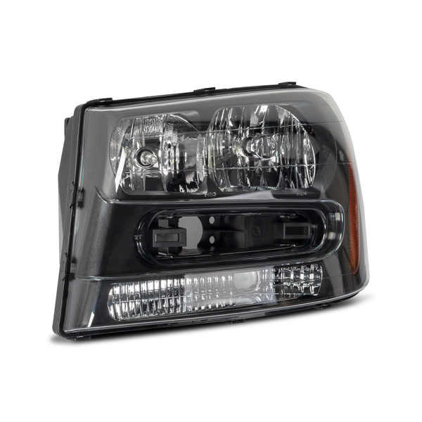 Halogen Headlight Set For 2002-2009 Chevy Trailblazer Left & Right w/Bulbs Pair