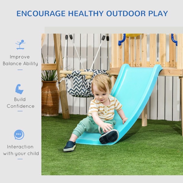 Wooden Swing Set Toddler Slide 