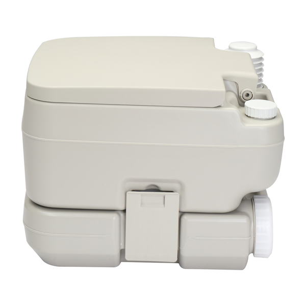  2.6 Gallon Portable Removable Flush Toilet with Double Outlet 