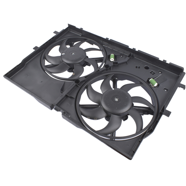 Radiator & Condenser Dual Cooling Fan Assy for Ram ProMaster 1500 2500 3500 3.6L 68189000AA