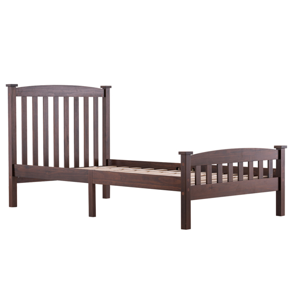 PWB-044 Cap Vertical Strip Bed Walnut Twin