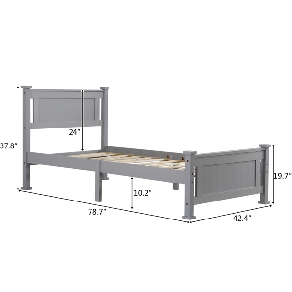 Vertical Decorative Core Bed Grey Twin   Replacement code: 80070508