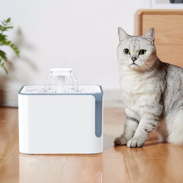 Cat Water Fountain, Automatic Cat Fountain 3L/101oz, Dog Water Dispenser with Adjustable Pump, Cat Drinking Fountains with 2 Filters,  （FBA shipping,  not using Amazon logistics）