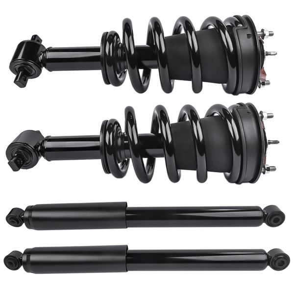 Front Complete Strut Assys + Rear Shock Absorbers Set of 4 For Chevrolet Silverado 1500 GMC Sierra 1500 4WD 2014-2018 239112 345074 911533