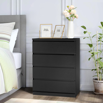  Wood Simple 4-Drawer Dresser Black