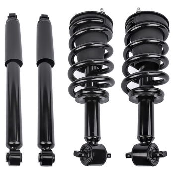 Front Complete Strut Assys + Rear Shock Absorbers Set of 4 For Chevrolet Silverado 1500 GMC Sierra 1500 4WD 2014-2018 239112 345074 911533