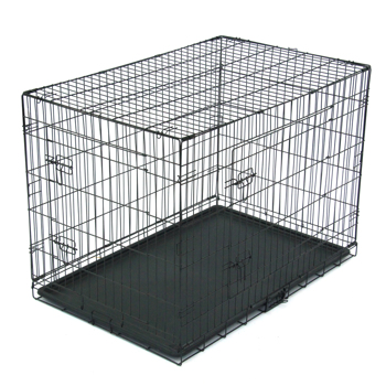 42\\" Pet Kennel Cat Dog Folding Steel Crate Animal Playpen Wire Metal