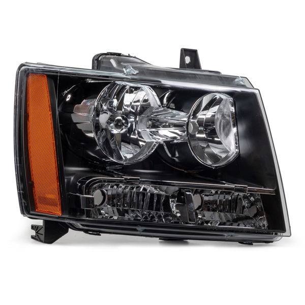 Fit For 2007-2014 Chevy Avalanche Tahoe Suburban Amber Corner Black Headlights