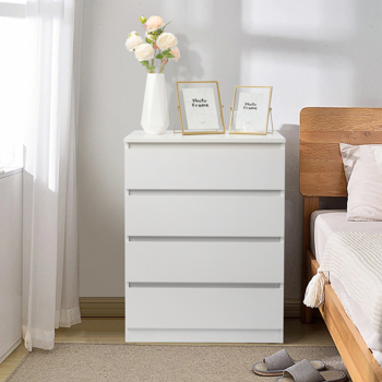 FCH Wood Simple 4-Drawer Dresser White