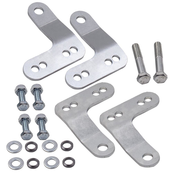 Universal Coil-Over Rear Lower Kit Adjustable Shock Mount Brackets Steel for 3" Axle Tubes