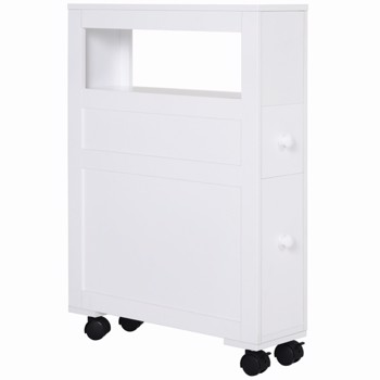 Bathroom Side Storage Cabinet - White (Swiship-Ship)（Prohibited by WalMart）
