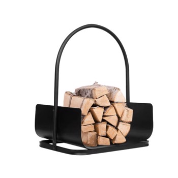 Portable Fireplace Log Holder, Black