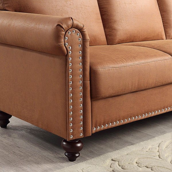 Leathaire Fabric Upholstery sofa (Swiship-Ship)（Prohibited by WalMart）