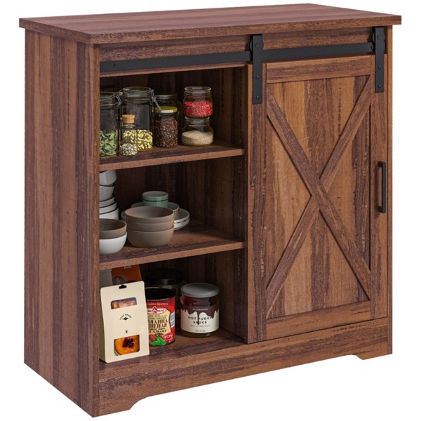 Kitchen Sideboard Storage Cabinet  - Brown ( Amazon Shipping)（Prohibited by WalMart）