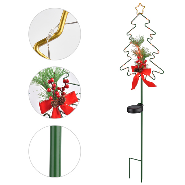 Christmas Pathway Lights Outdoor Decorations, Solar Christmas Tree Garden Decorative Stake Lights Waterproof Walkway Lights for gardens,   backyards, lawns, paths, patios, landscapes （No shipping on w