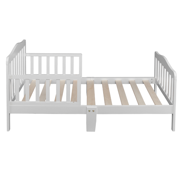 Wooden Baby Toddler Bed Children Bedroom Furniture with Safety Guardrails White  Replacement code: 98026167