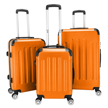 3-in-1 Portable ABS Trolley Case 20\\" / 24\\" / 28\\" Orange