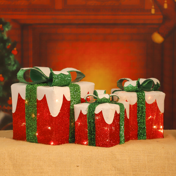 3pcs 60 Lights Iceberg Effect Colorful Small Cotton Balls Battery Type (Not Included) Garden Gift Box Decoration