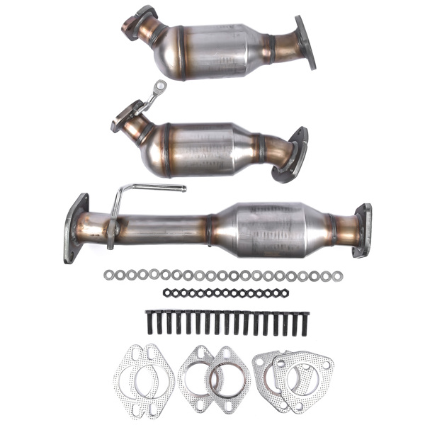 3Pcs Catalytic Converter Set 16547 16548 16574 For Buick Enclave Chevy Traverse GMC Acadia Saturn Outlook 3.6L 6 Cylinder 2007-2017