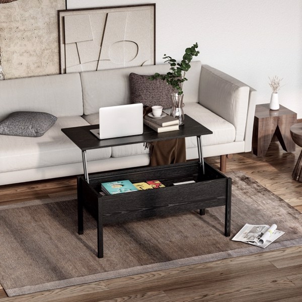 Top Coffee Table-Black (Swiship-Ship)（Prohibited by WalMart）