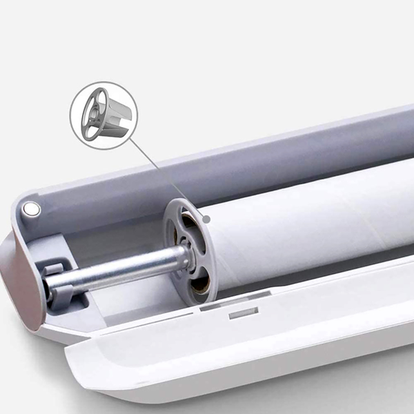 Magnetic Refillable Plastic Wrap Dispenser With Cutter, Tin Aluminum Foil Dispenser with Cutter, Sturdy Food Cling Wrap Film Cutter