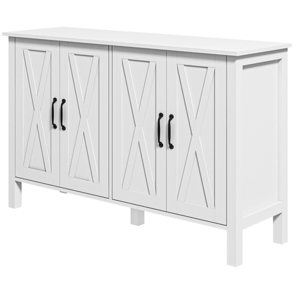 Kitchen Buffet Cabinet White (Swiship-Ship)（Prohibited by WalMart）