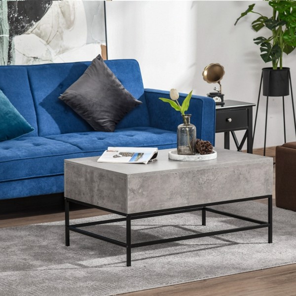 Top Coffee Table-Grey (Swiship-Ship)（Prohibited by WalMart）