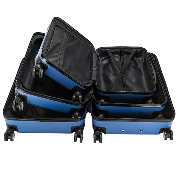 3-in-1 Portable ABS Trolley Case 20" / 24" / 28" Dark Blue