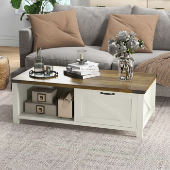 Coffee Table-Moose Brown, Arctic White