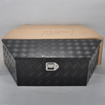 MT018007 Aluminum  Tool Box Black, size 39”* 12”* 16.5”, pattern 5, single lock, single spring