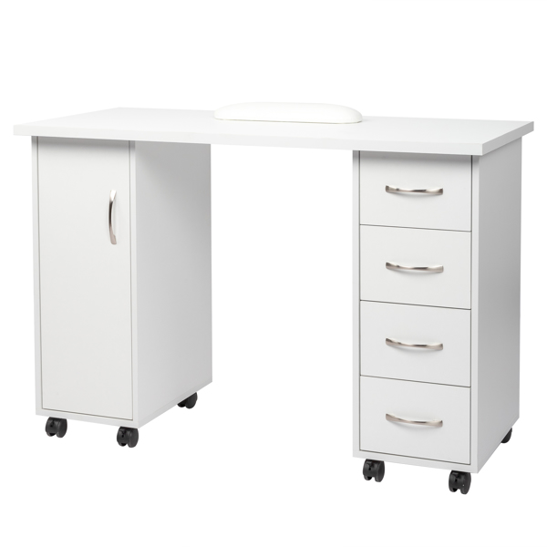 FCH Manicure Nail Table with Drawer White