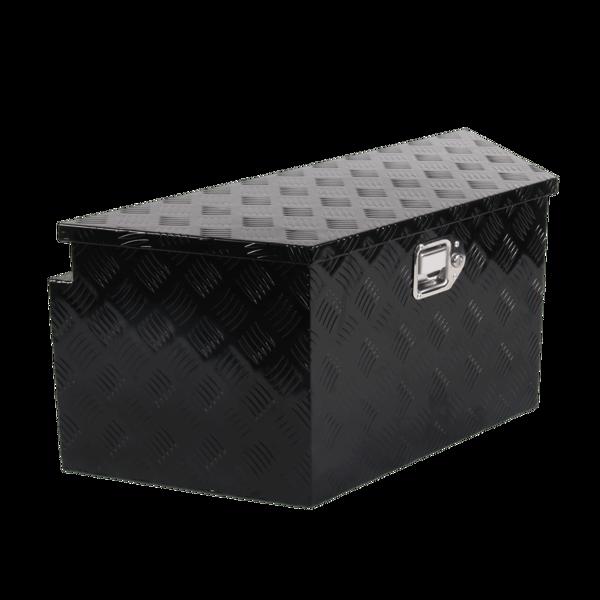 Tool Box Black, with flip steps, size 34"*14.5"*15",five patterns,all black G-shaped locks, built-in 1 air lever, T-shaped cardboard box, aluminum plate 1.5mmMT018043（Temu & Amazon prohibits sales）(No