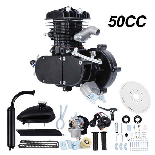 50cc 2 Stroke Cycle Motor Kit Motorized Bike Petrol Gas Bicycle Engine Set【No Shipping On Weekends, Order With Caution】
