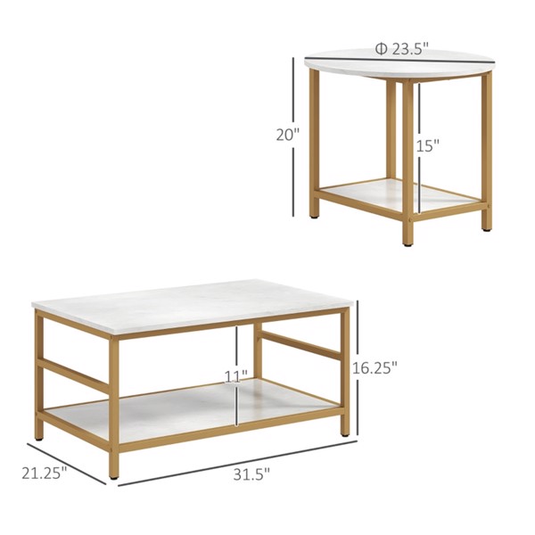Set of 2 Coffee Tables (Swiship-Ship)（Prohibited by WalMart）