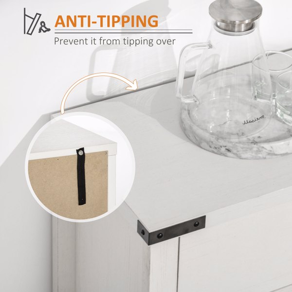 Kitchen Coffee Bar Cabinet White ( Amazon Shipping)（Prohibited by WalMart）