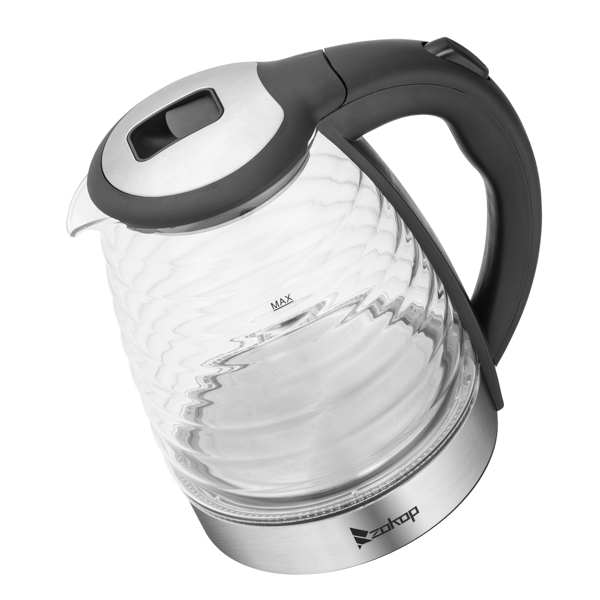 HD-1858L 1.8L  220V 2000W Electric Kettle Stainless Steel High Quality Borosilicate Glass Blue Light