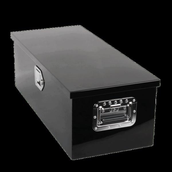 Tool Box Black, size 30"*13"*10", single lock, double chain, aluminum plate, thickness 1.5mmMT018052（Temu & Amazon prohibits sales）(No support for returns without reason)