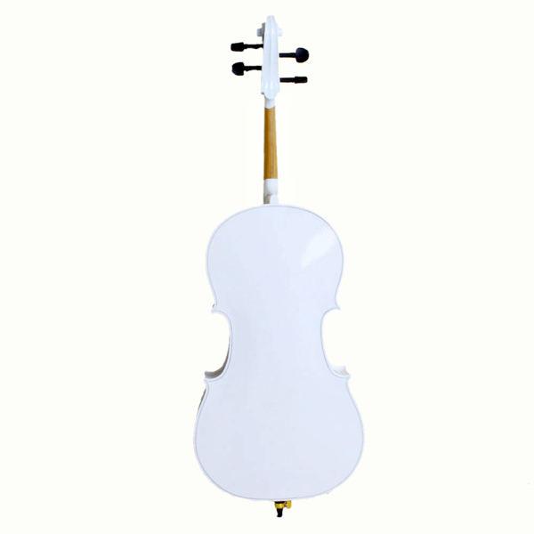 4/4 Wood Cello Bag Bow Rosin Bridge White