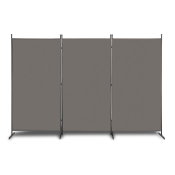 6FT Trifold 130g Polyester Fabric Plastic Foot Carbon Steel Frame Foldable Screen Gray