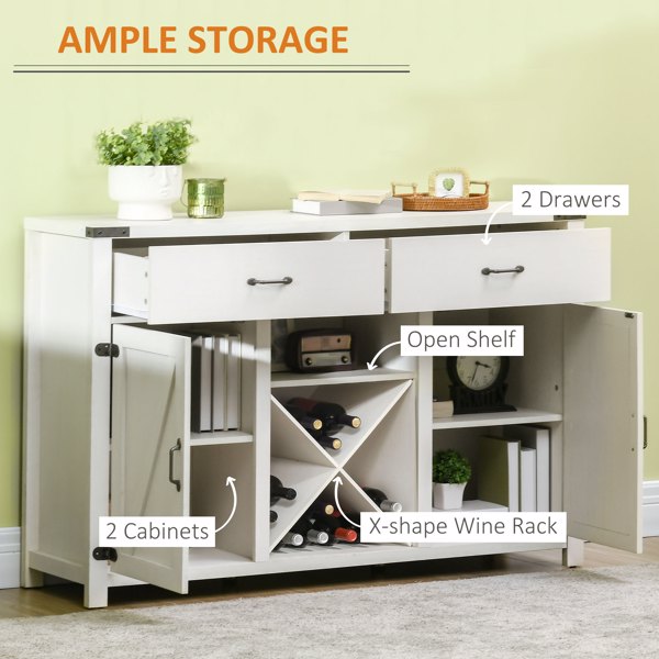 Kitchen Coffee Bar Cabinet White ( Amazon Shipping)（Prohibited by WalMart）