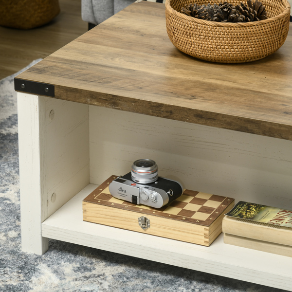 Coffee Table-Moose Brown, Arctic White (Swiship-Ship)（Prohibited by WalMart）