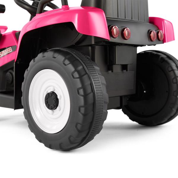 Electric 12V Ride On Excavator Car Digger 3Speed Girl w/Music+USB+Bluetooth Pink