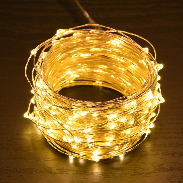 66ft 200 LED Christmas String Lights Indoor Outdoor Waterproof, Warm White Christmas Lights Clear Wire, 8 Modes Twinkle Lights Plug in for Tree Room Bedroom Wedding Fall Decorations（No shipping on wee