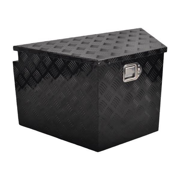 Aluminum Tool Box Black, foot 33"* 19"* 18",pattern 5,single lock,single springMT018033（禁售temu&亚马逊）(不支持无理由退货)