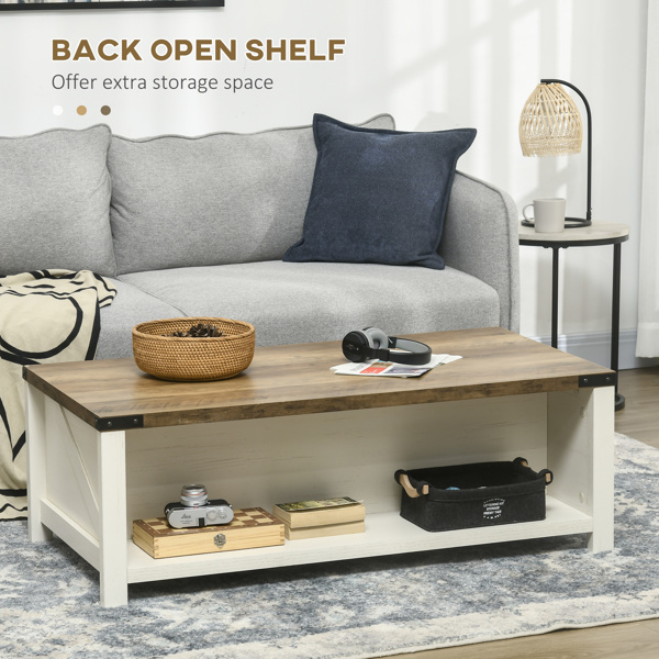 Coffee Table-Moose Brown, Arctic White (Swiship-Ship)（Prohibited by WalMart）