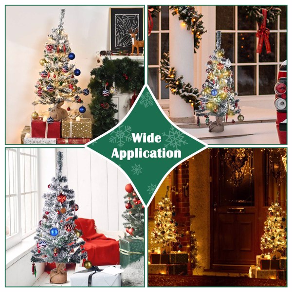 3 ft covering 90 branch tips Artificial  flocking snow Christmas Tree  for Holiday Decoration（No shipping on weekends.）