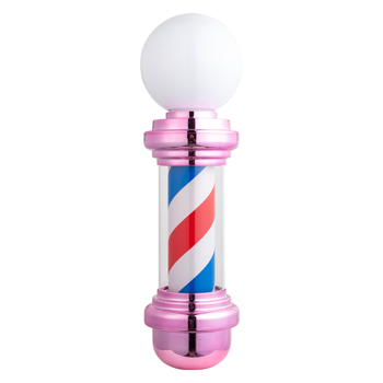 27\\" Barber Pole LED Light Pink,Classic Style Hair Salon Barber Shop Open Sign,Rotating Red White Blue LED Strips,IP44 Waterproof Save Energy 